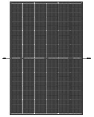 Trina Vertex S+ N-Type Dual Glass 445W - Triple-Cut 1500V (Schwarzer Rahmen)